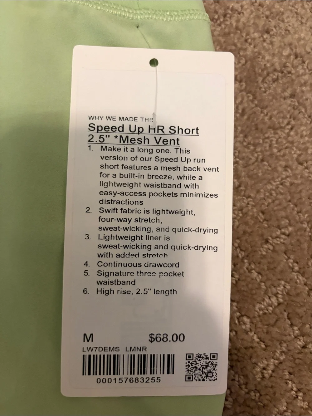 Lululemon speed up HR short with mesh vent - Picture 3 of 5